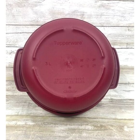 Tupperware 7643A-1 3L Microwave Pressure Cooker Red Durable Plastic Steamer - Picture 8 of 13